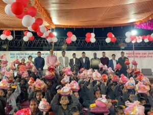 Officers celebrated children day with residential hostel girls 