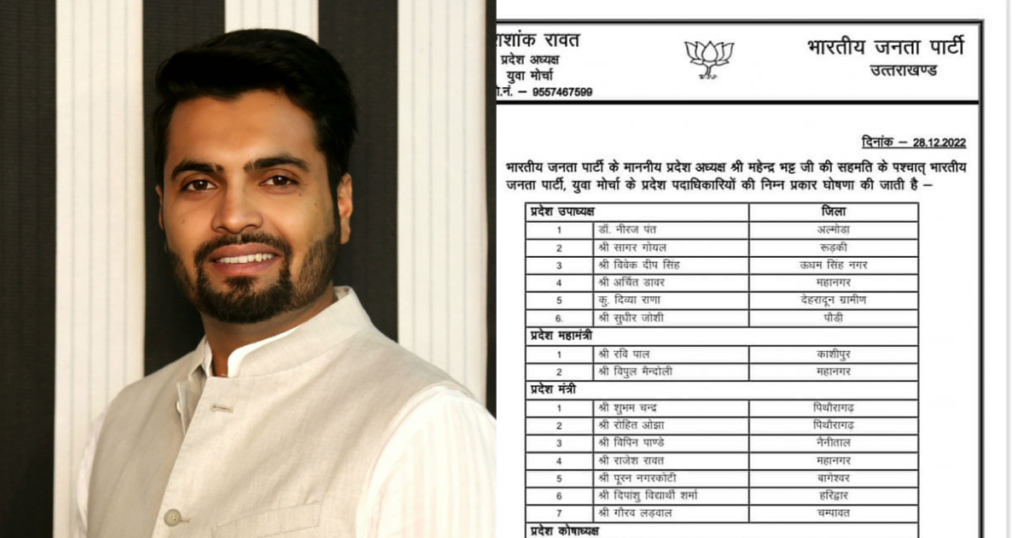 Architect Vipul mandoli nominated state general secretary bhartiya janta yuva morcha