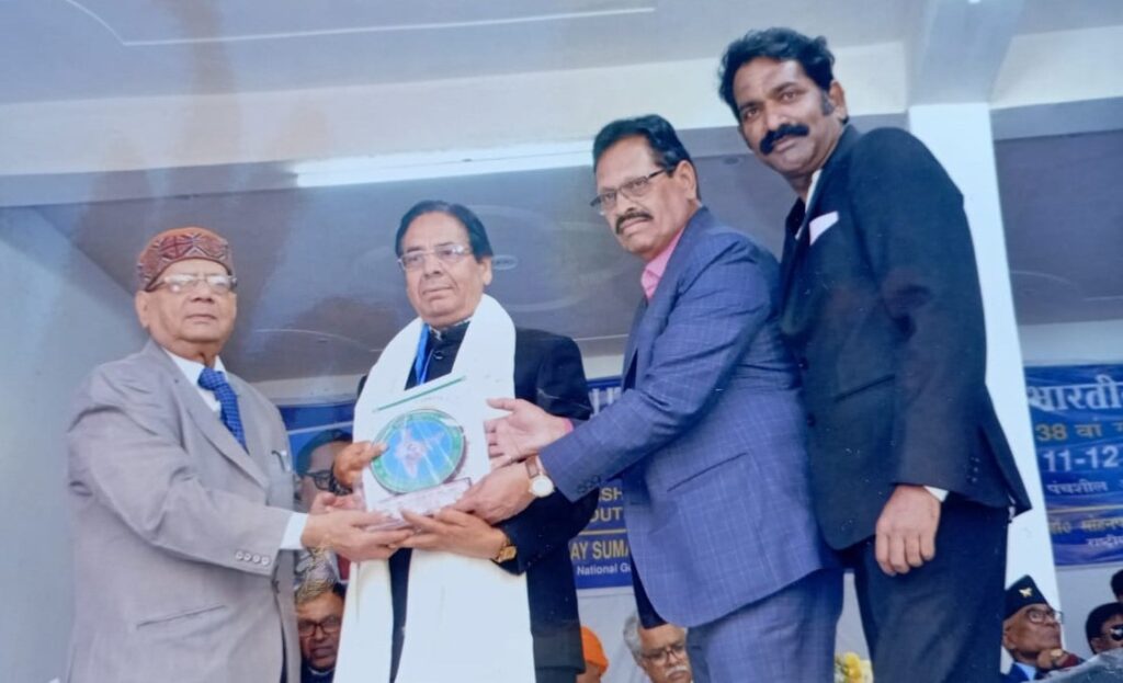 Dr Nand Kishore Dhaundiyal honoured by Dr Ambedkar sahityashree nationa award 