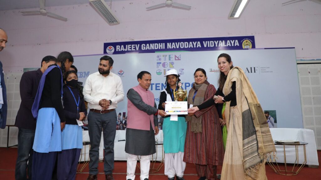 American India foundation organised state level stem for girls science exhibition