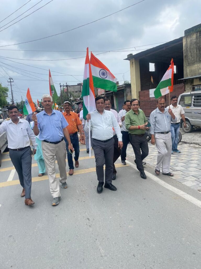 Dg education leads tiranga yatra on the eve of independence day